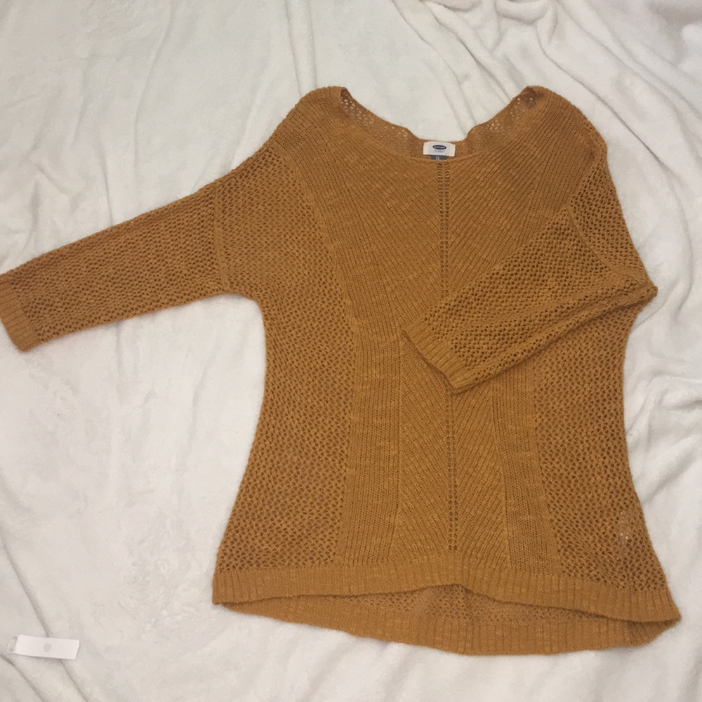 Open knit sweater
